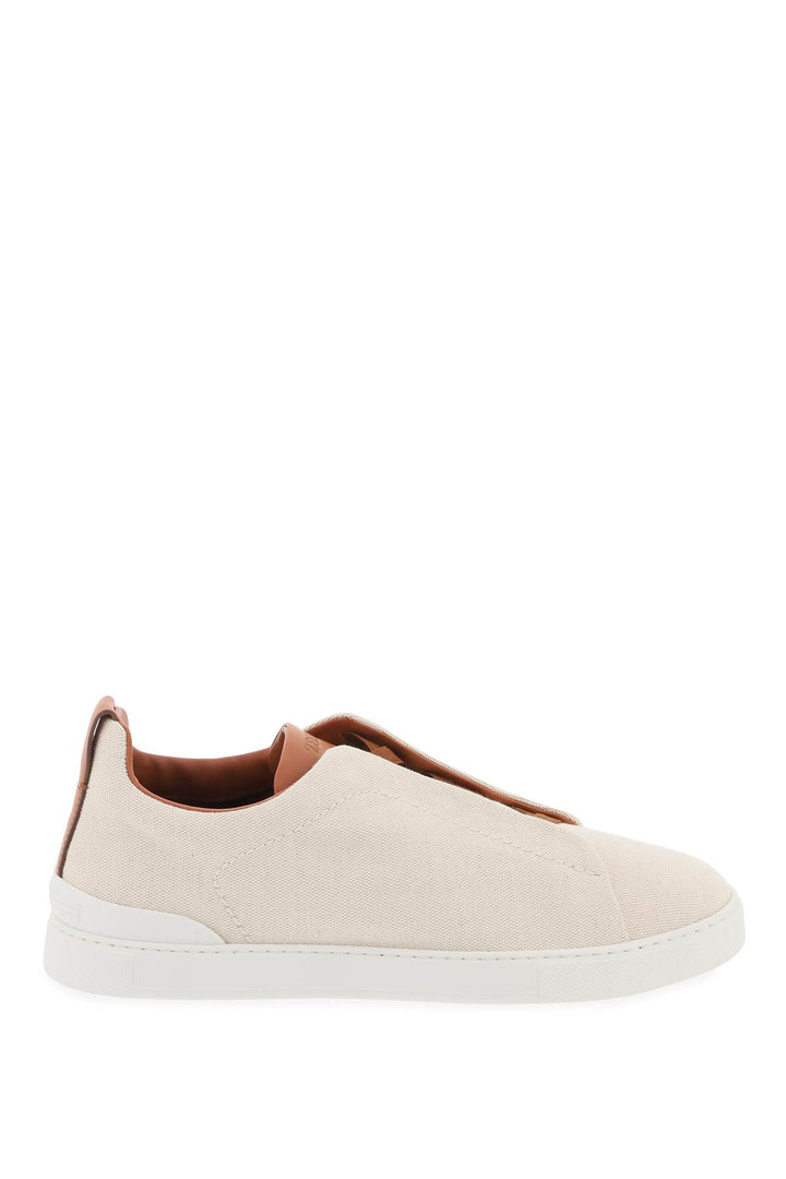 Sneakers Slip On Triple Stitch In Tela