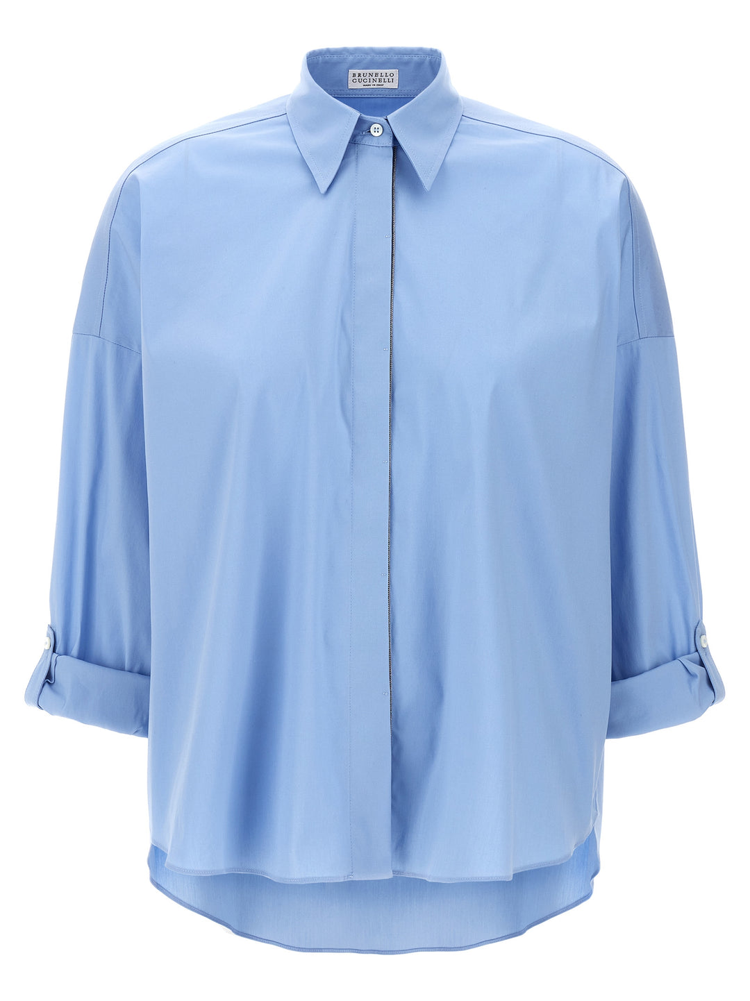 Monile Poplin Shirt Camicie Celeste