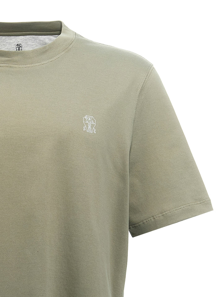 Logo Print T Shirt Verde