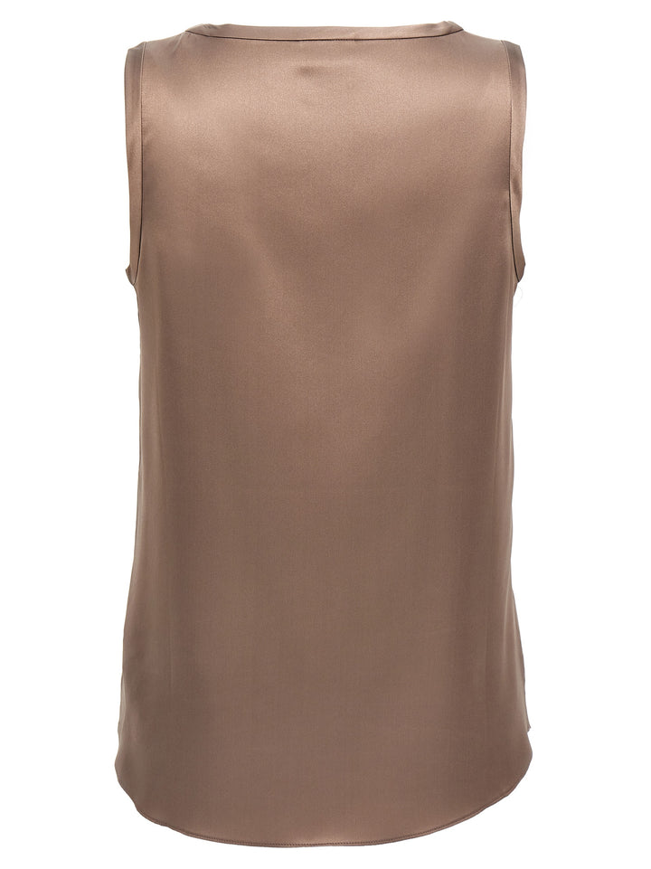 Silk Top Top Marrone