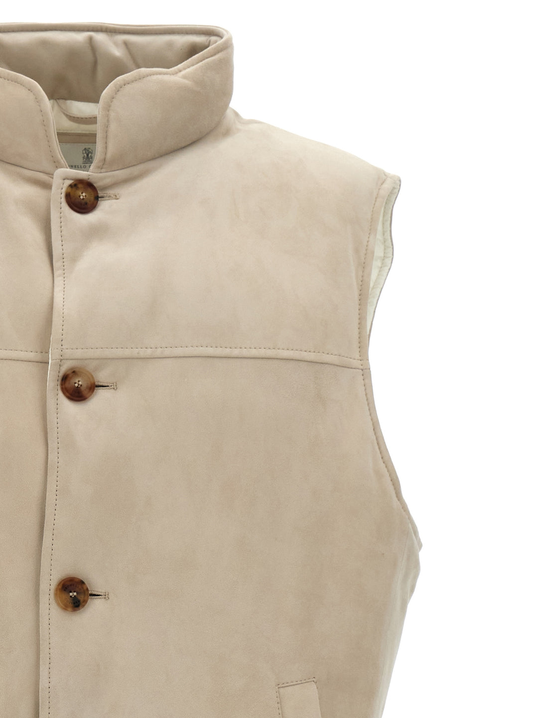 Suede Vest Gilet Grigio