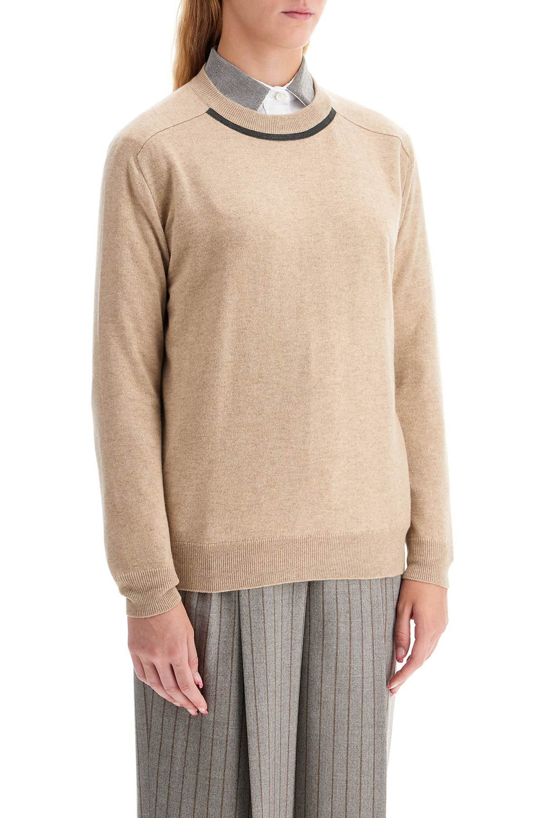 Pullover Girocollo In Cashmere