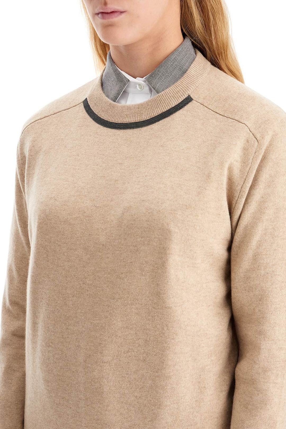 Pullover Girocollo In Cashmere