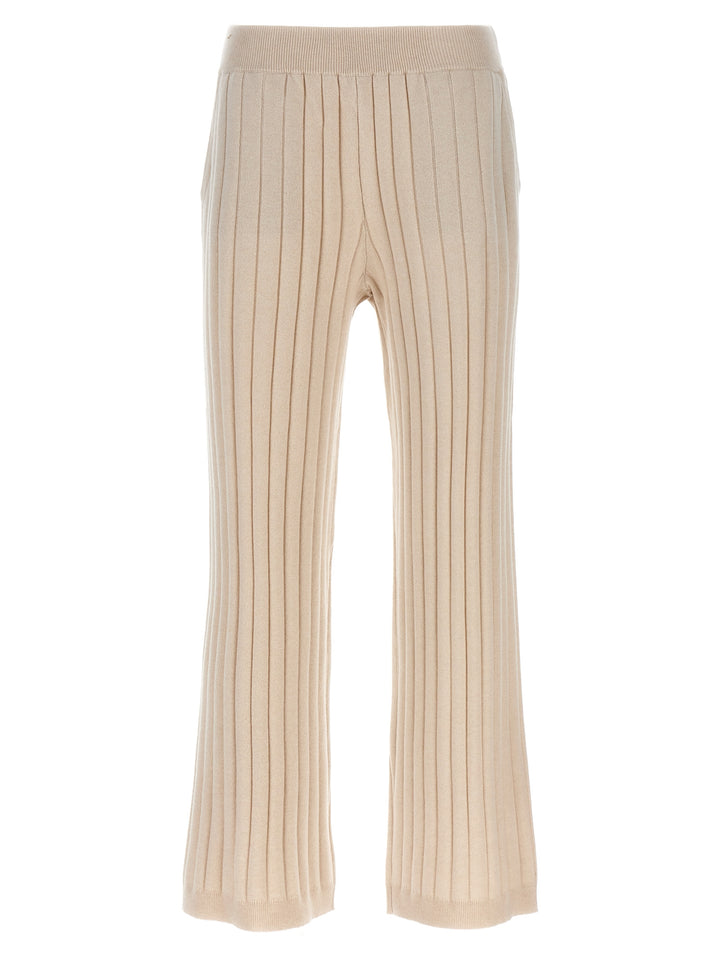 Ribbed Pantaloni Beige