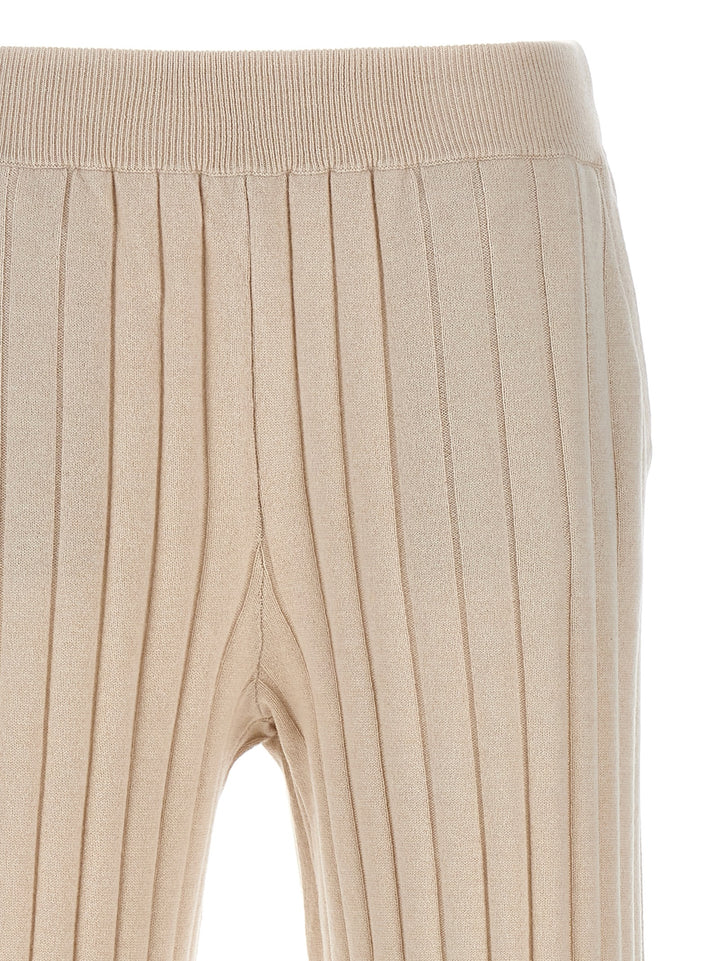 Ribbed Pantaloni Beige