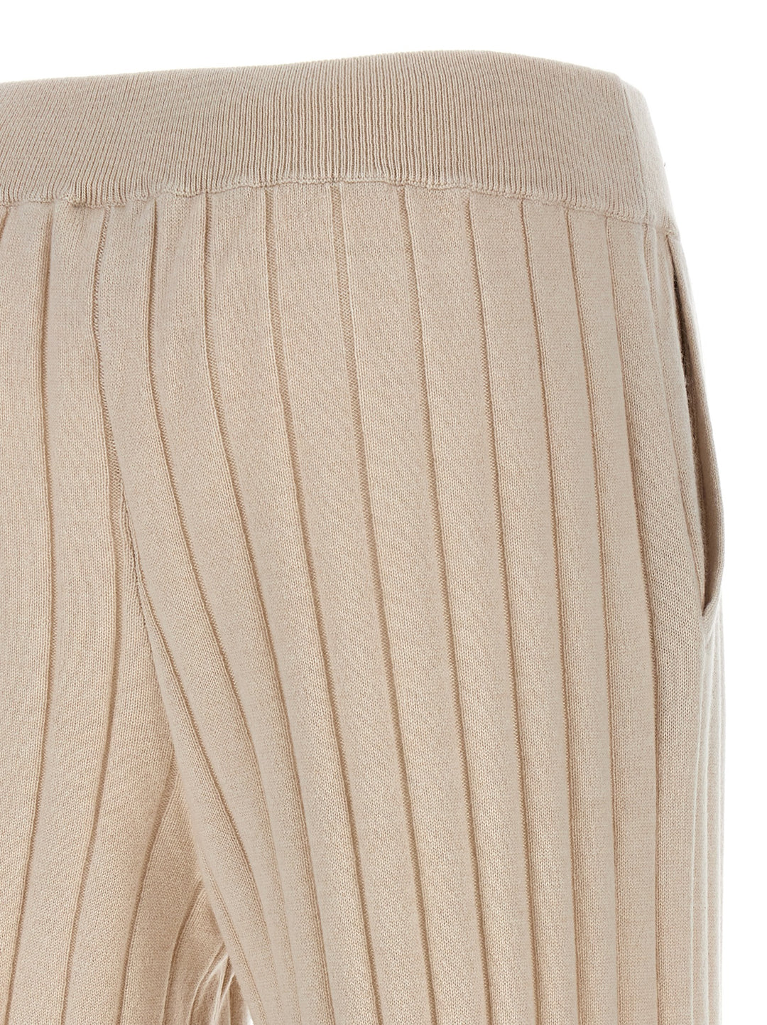 Ribbed Pantaloni Beige