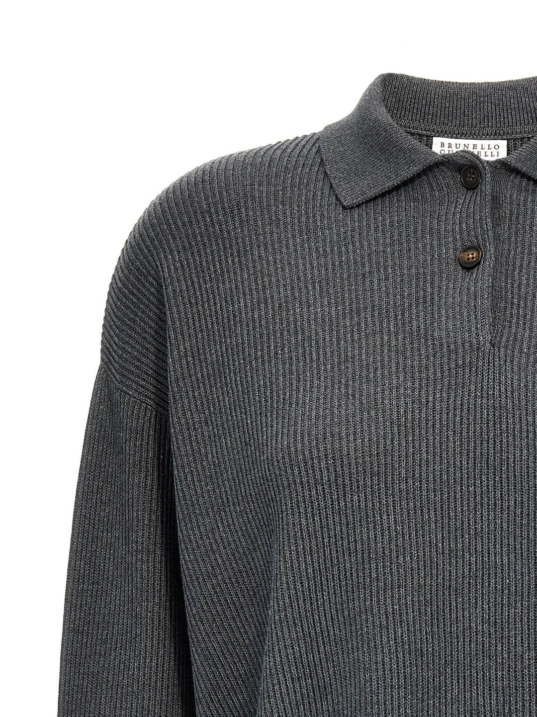 English Ribbed Sweater Maglioni Grigio