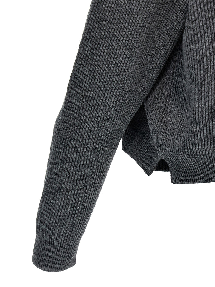 English Ribbed Sweater Maglioni Grigio