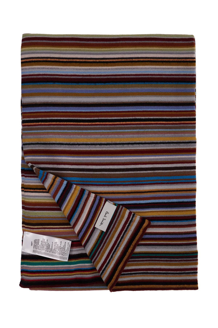 Sciarpa In Lana Vergine Signature Stripe