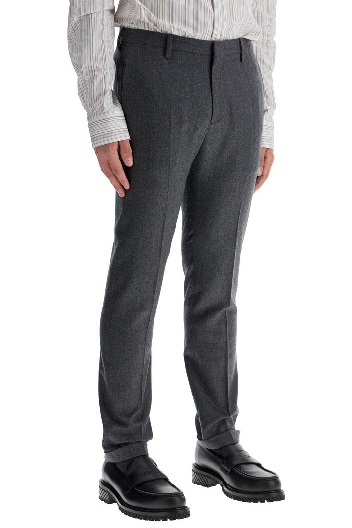 Pantaloni Slim Fit In Flanella