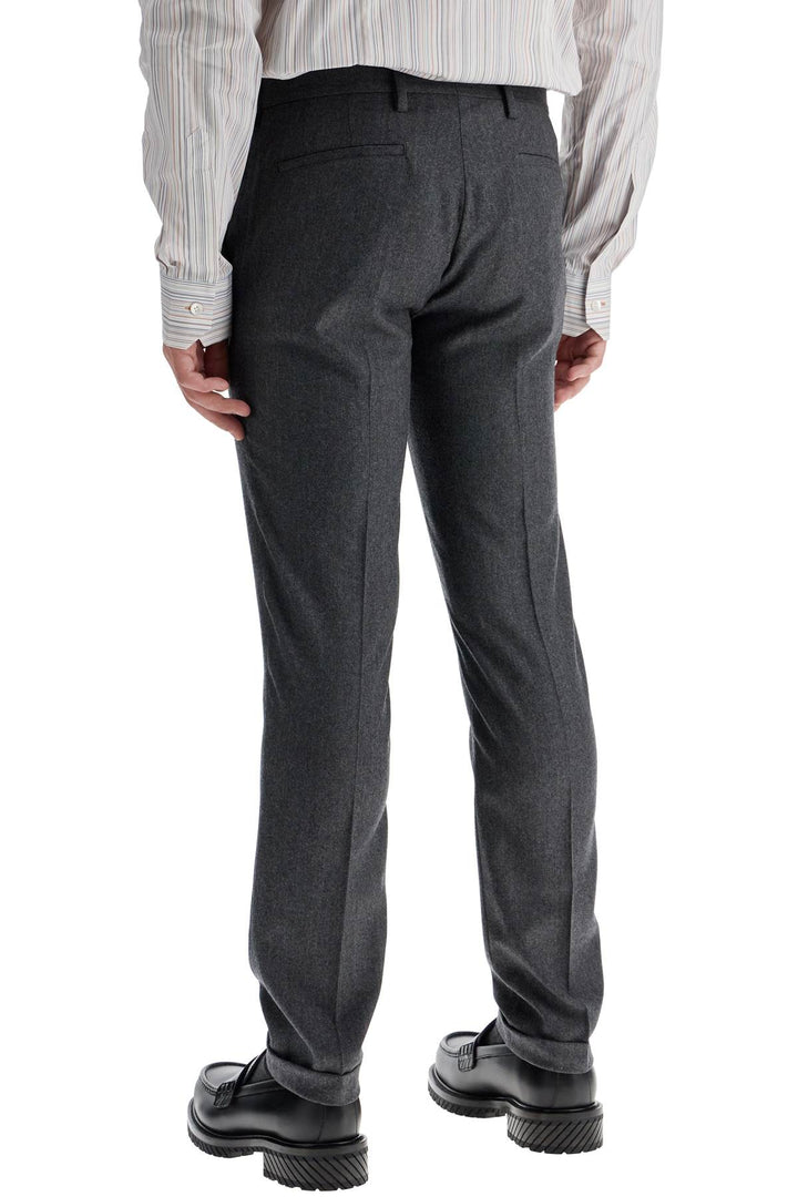 Pantaloni Slim Fit In Flanella