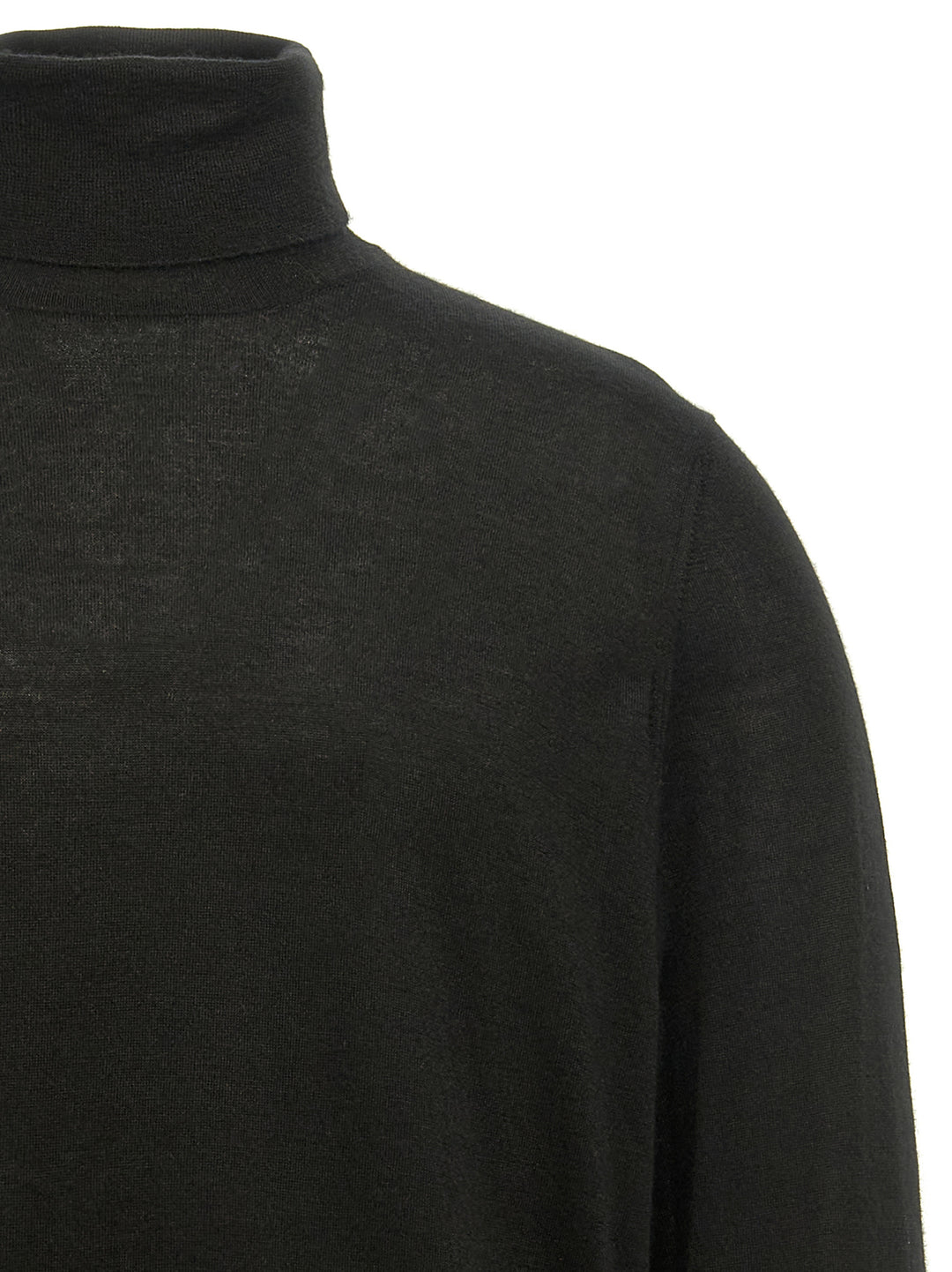 Silk Cashmere Turtleneck Sweater Maglioni Nero