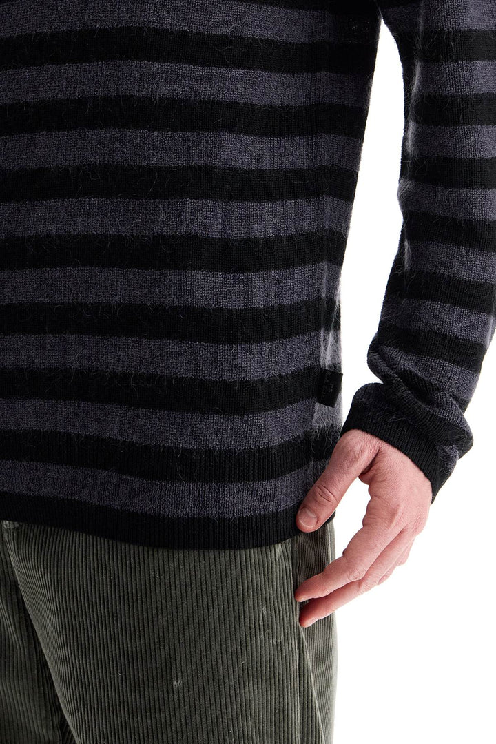 Pullover A Righe In Misto Lana E Mohair