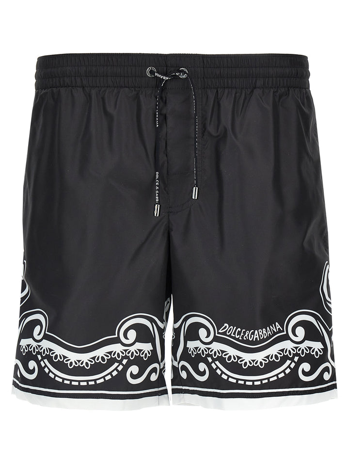 Bandana Beachwear Bianco/Nero