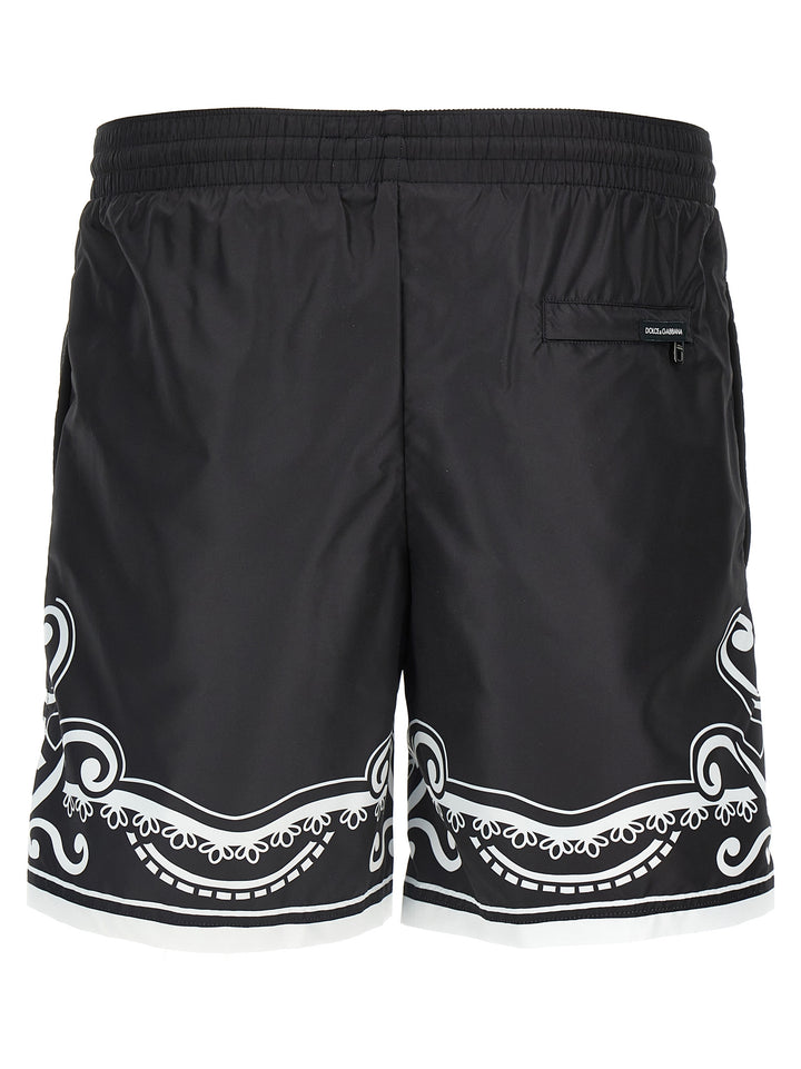 Bandana Beachwear Bianco/Nero