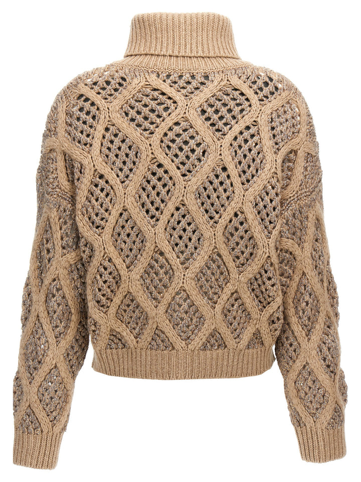 Sequin Cardigan Maglioni Beige