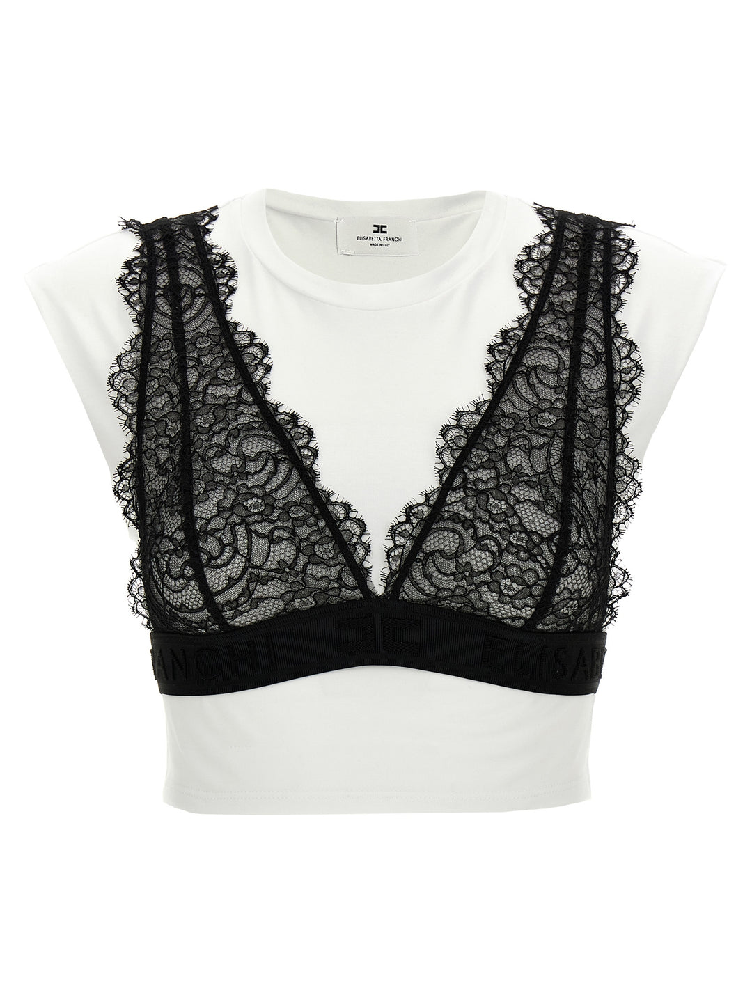 Bralette T Shirt Bianco/Nero