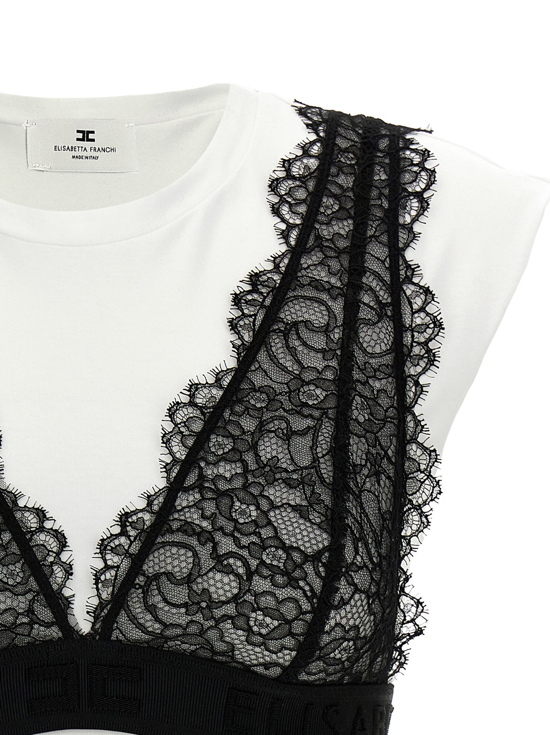 Bralette T Shirt Bianco/Nero