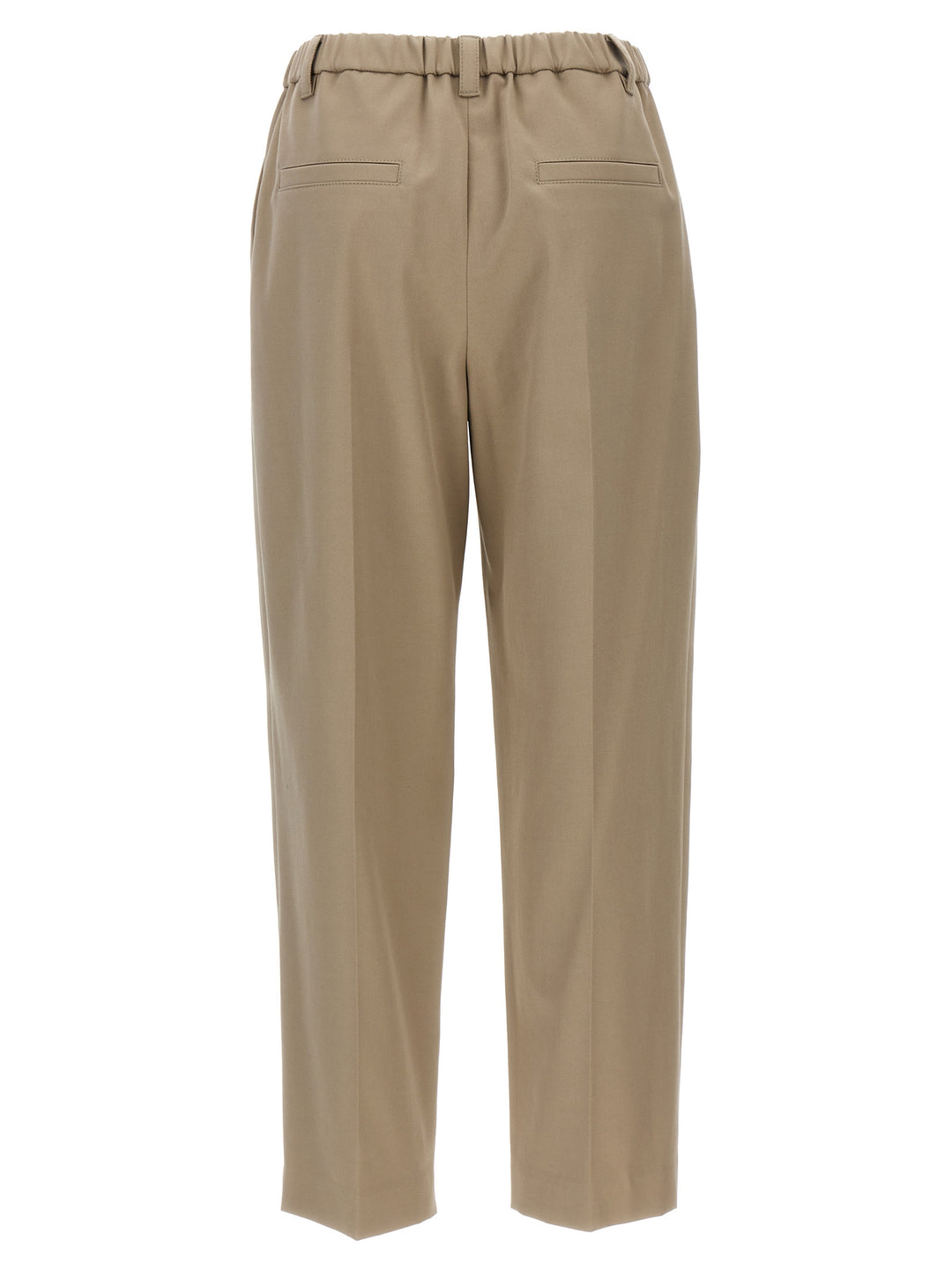 Front Pleat Pantaloni Beige