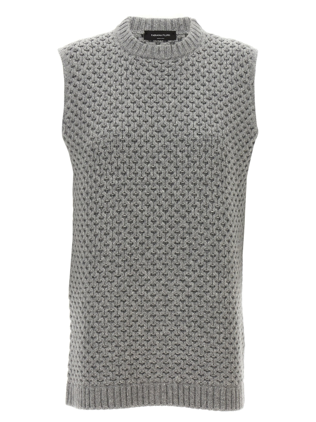 Cachemire Vest Gilet Grigio