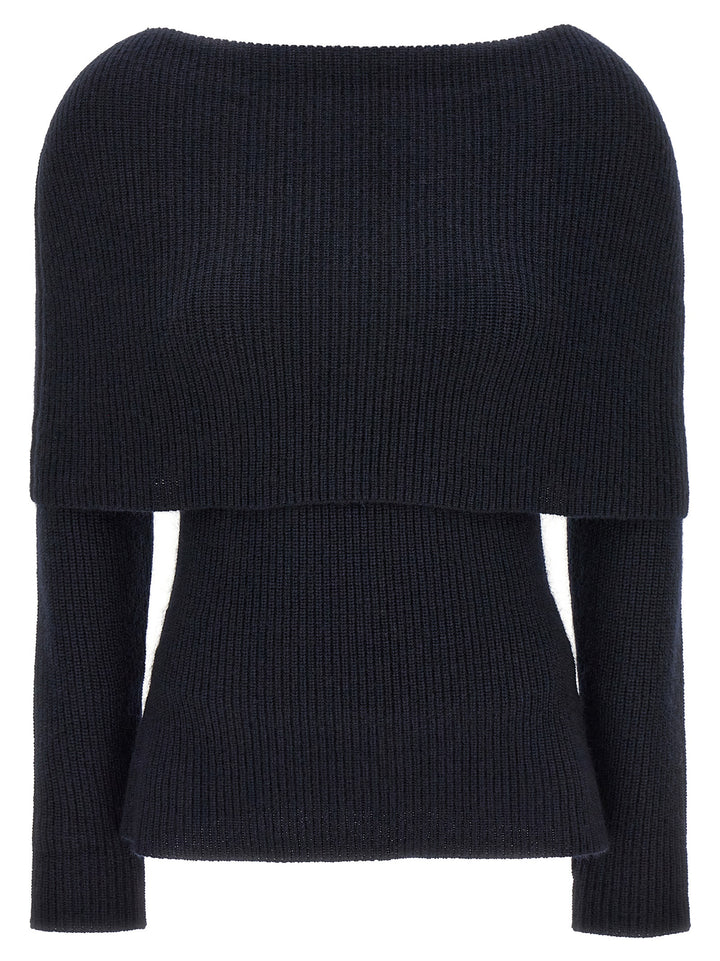 Soft Neckline Sweater Maglioni Blu