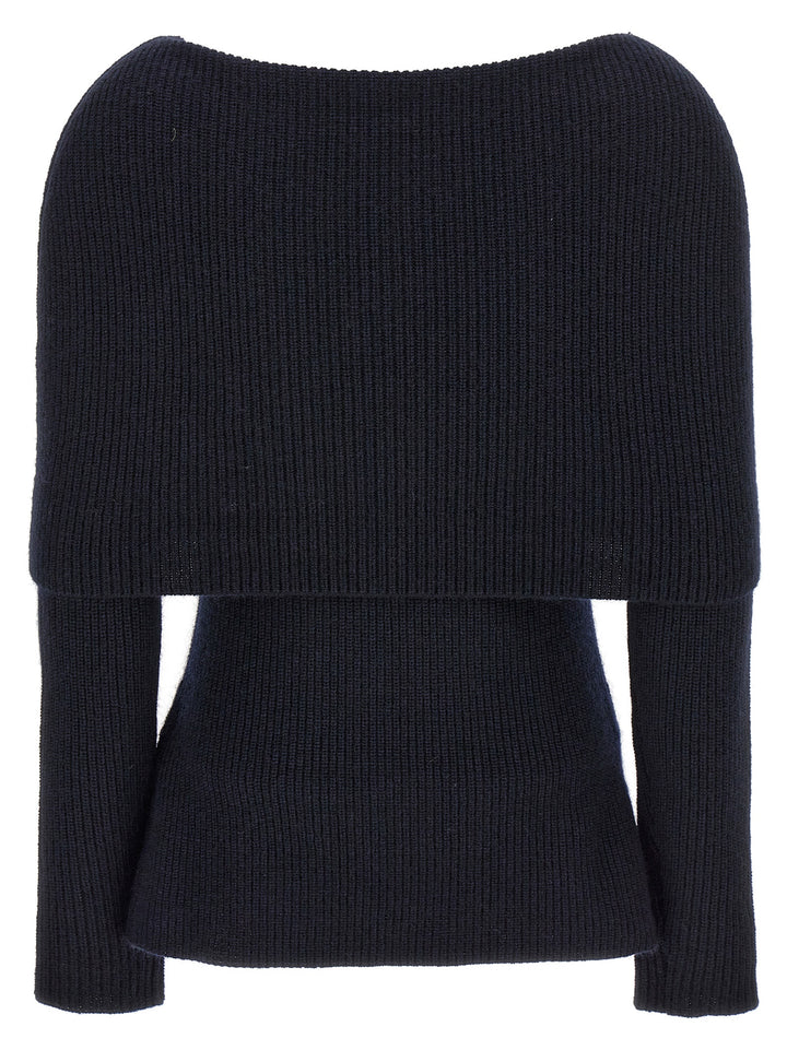 Soft Neckline Sweater Maglioni Blu