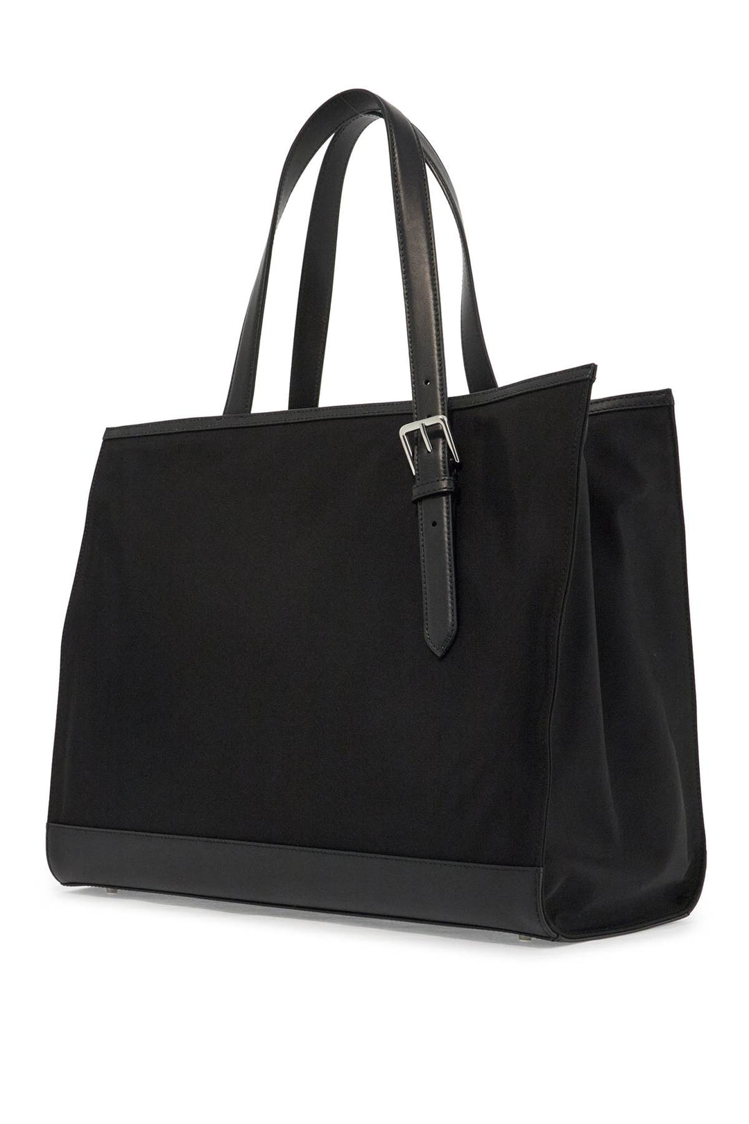 Borsa Tote E/W In Nylon E Pelle