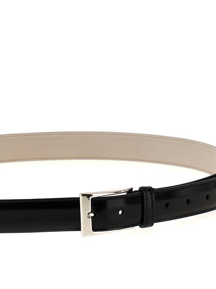 Leather Belt Cinture Nero