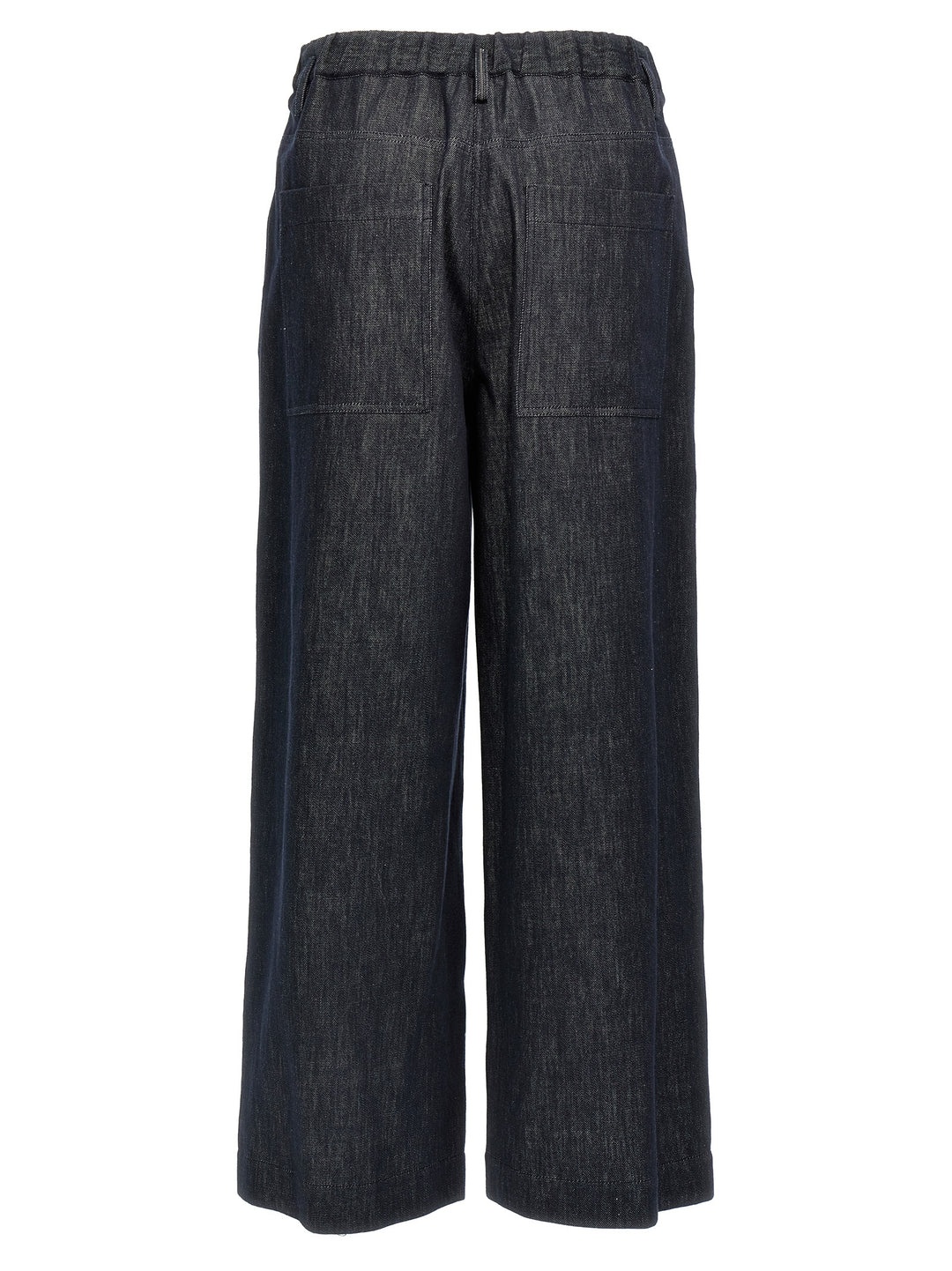 A-Line Pleated Pantaloni Blu