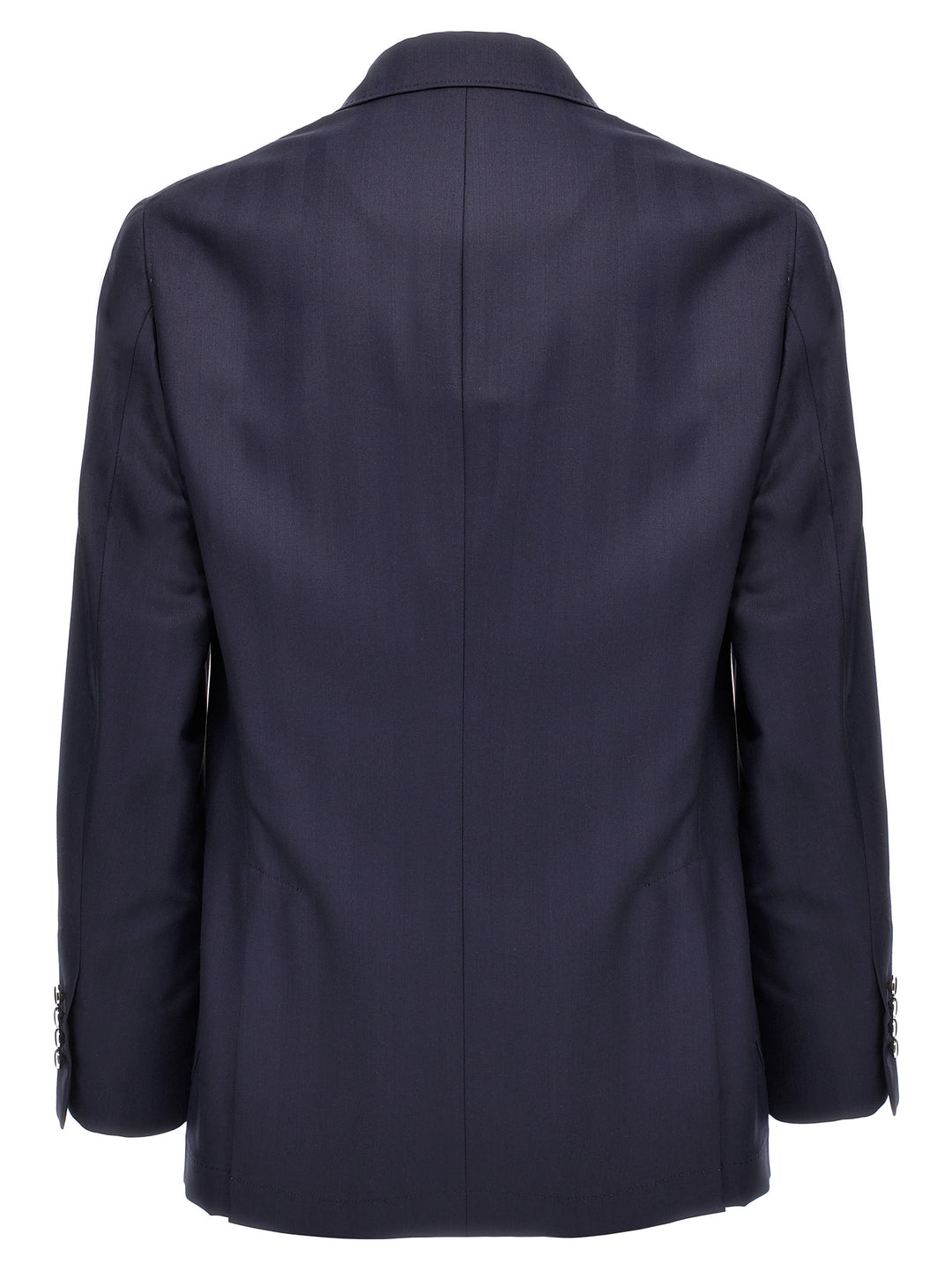 Twill Double-Breasted Blazer Blu