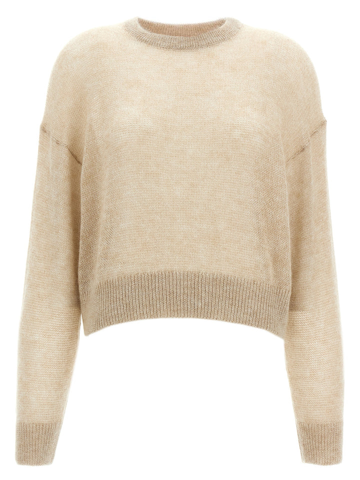 Lurex Sweater Maglioni Beige