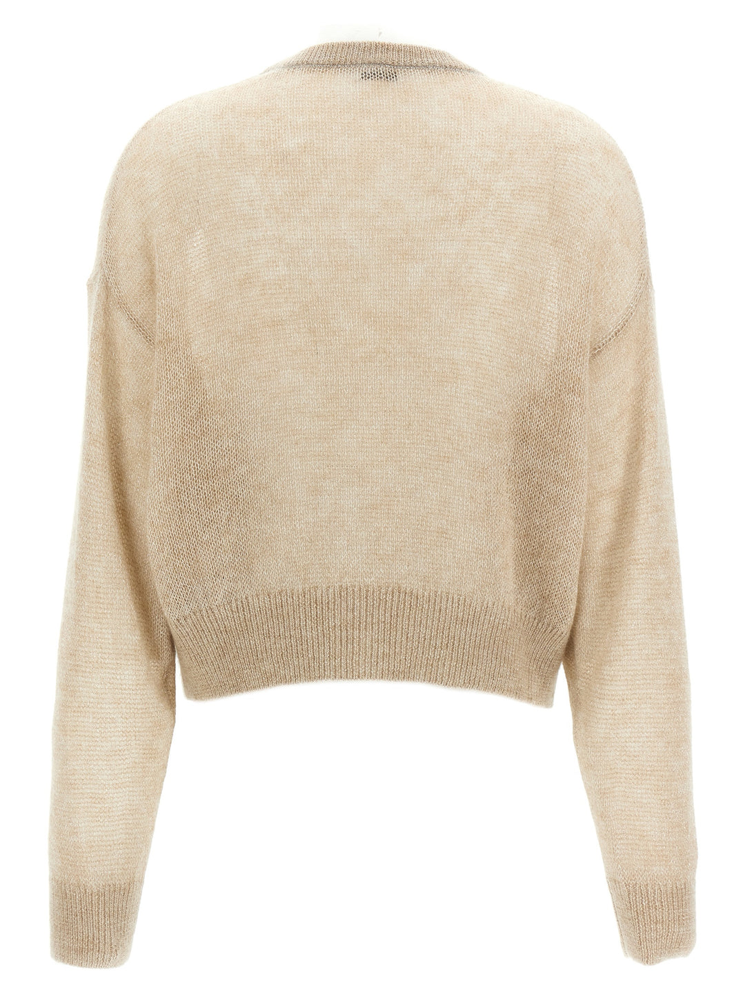 Lurex Sweater Maglioni Beige