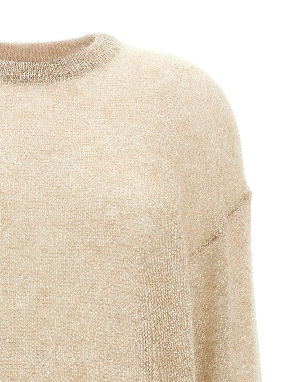 Lurex Sweater Maglioni Beige