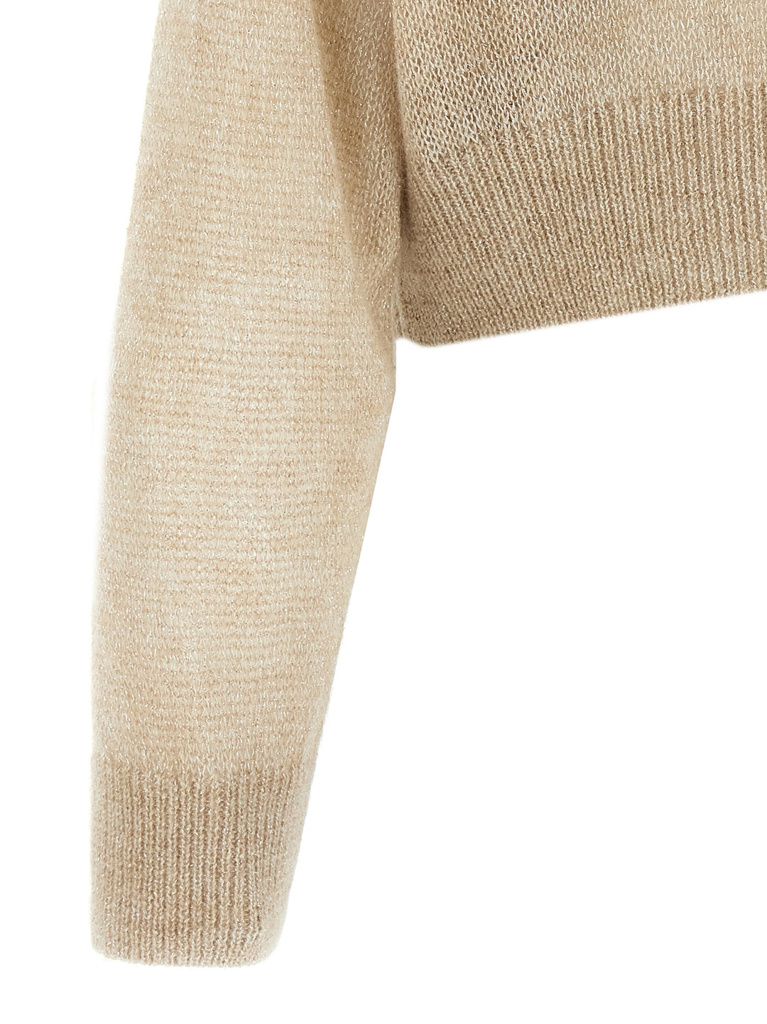 Lurex Sweater Maglioni Beige