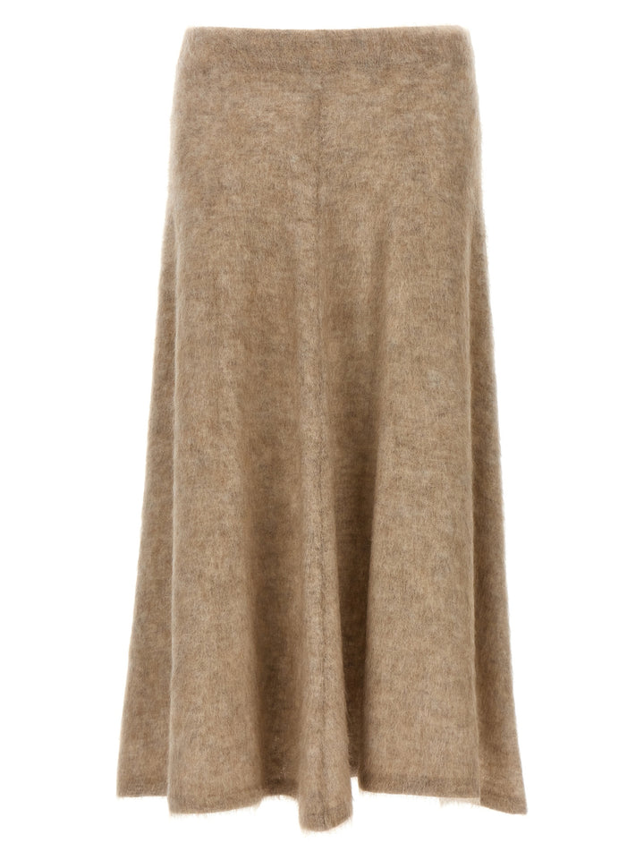 Mohair Skirt Gonne Beige