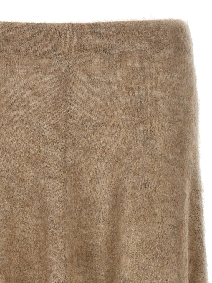 Mohair Skirt Gonne Beige