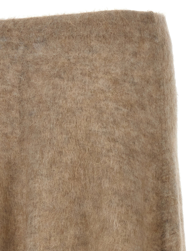 Mohair Skirt Gonne Beige