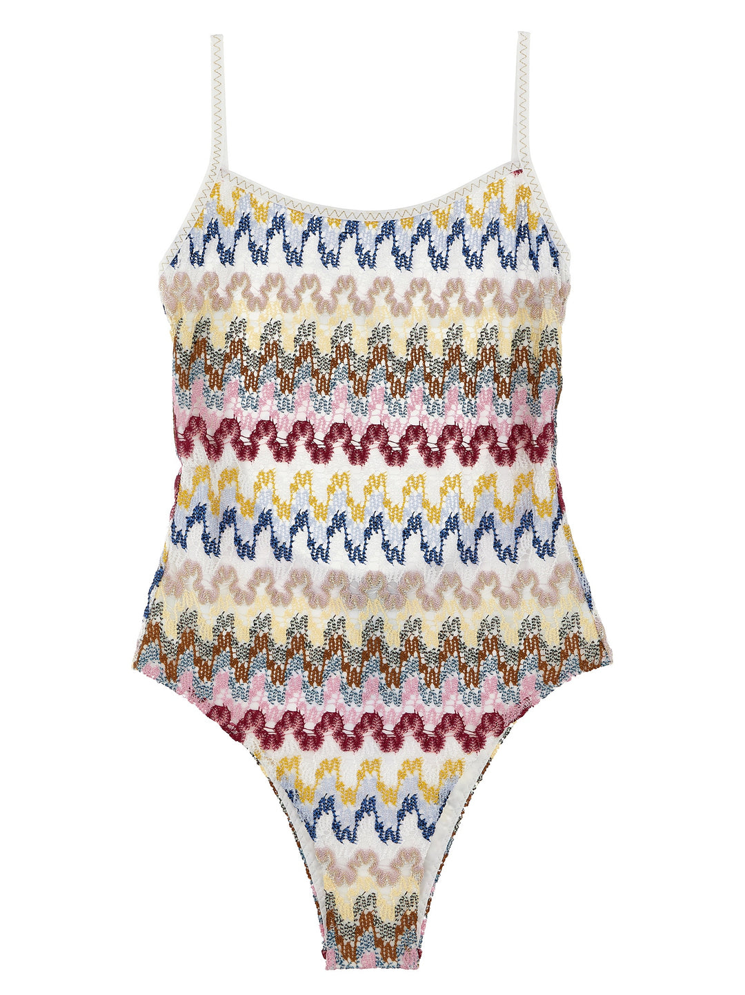 Wave One-Piece Swimsuit Beachwear Multicolor