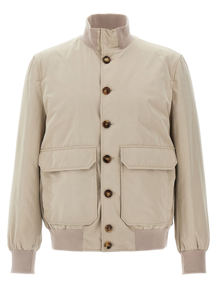 Water Repellent Bomber Jacket Giacche Beige