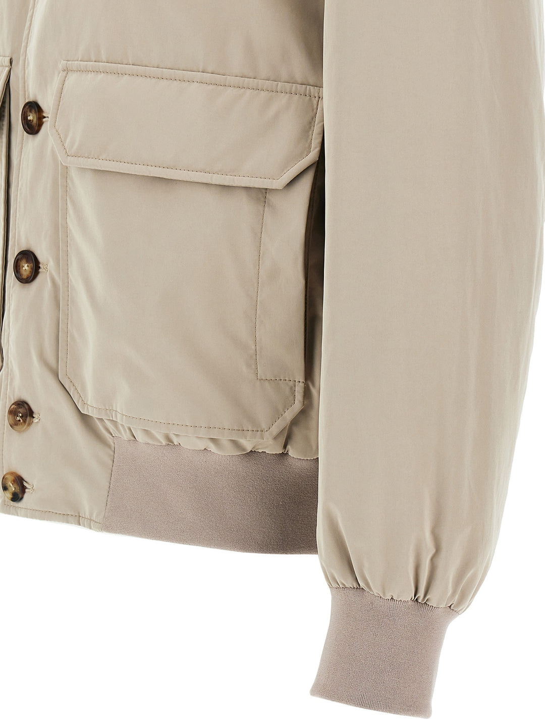 Water Repellent Bomber Jacket Giacche Beige