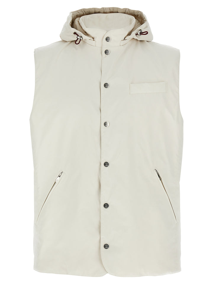 Water-Repellent Vest Gilet Bianco