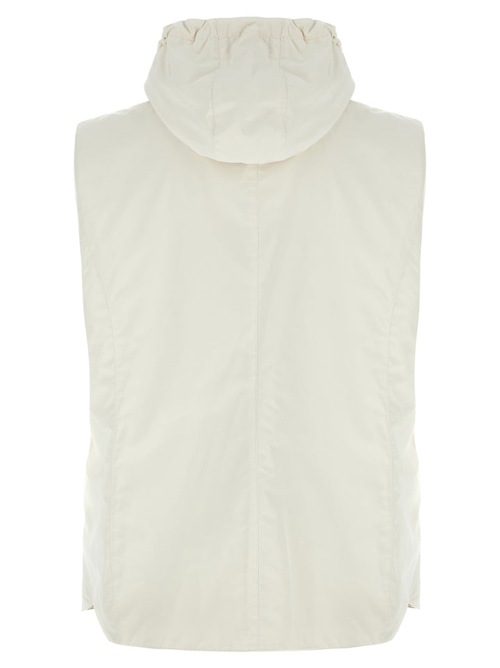 Water-Repellent Vest Gilet Bianco