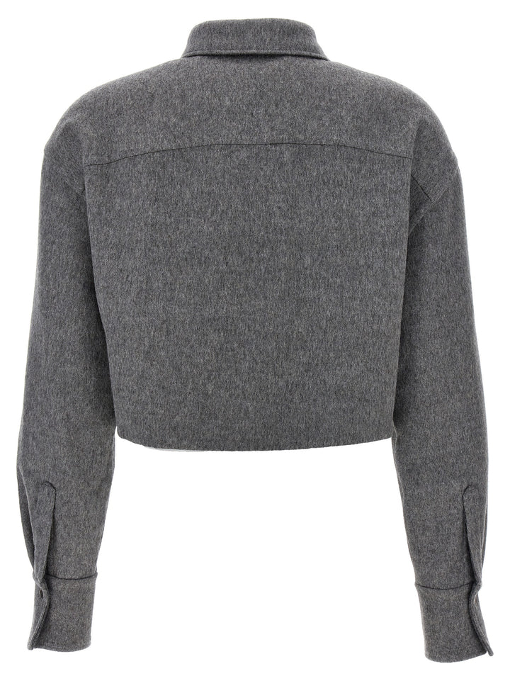 Cropped Cashmere Shirt Camicie Grigio