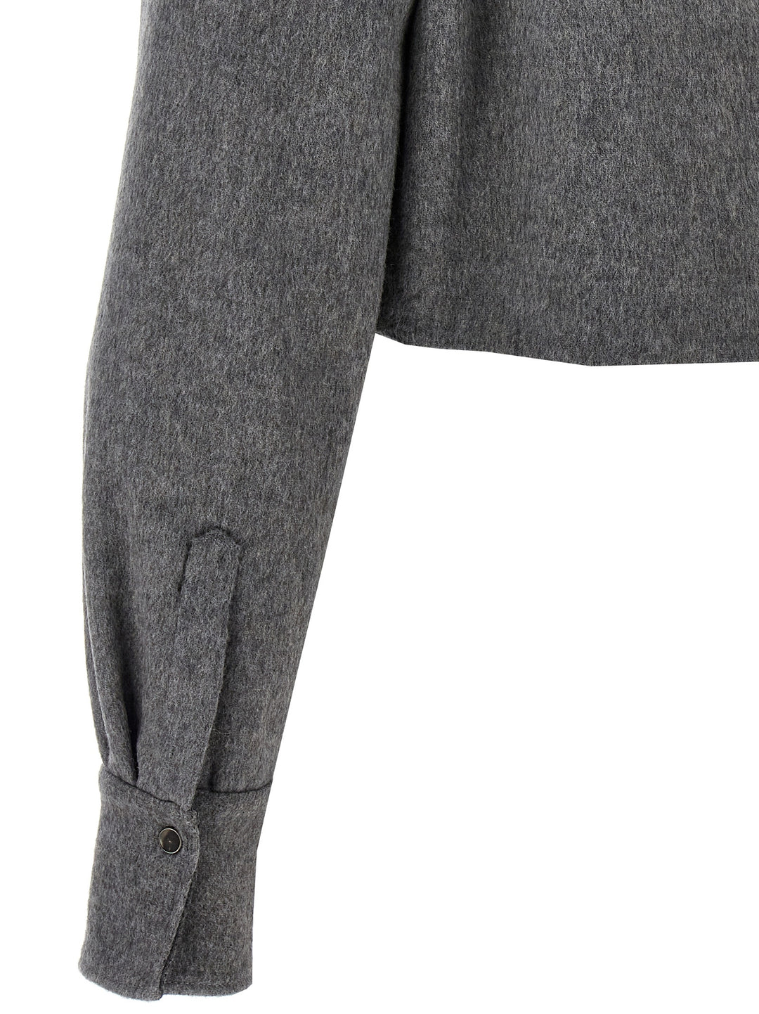 Cropped Cashmere Shirt Camicie Grigio