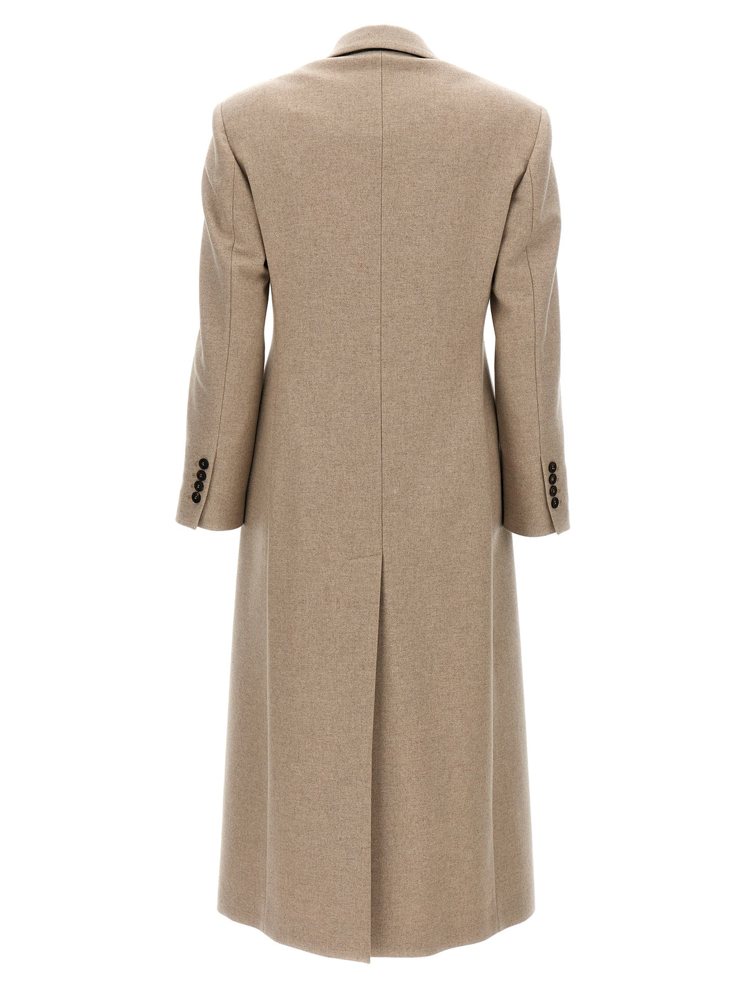 Single-Breasted Wool Coat Trench E Impermeabili Beige