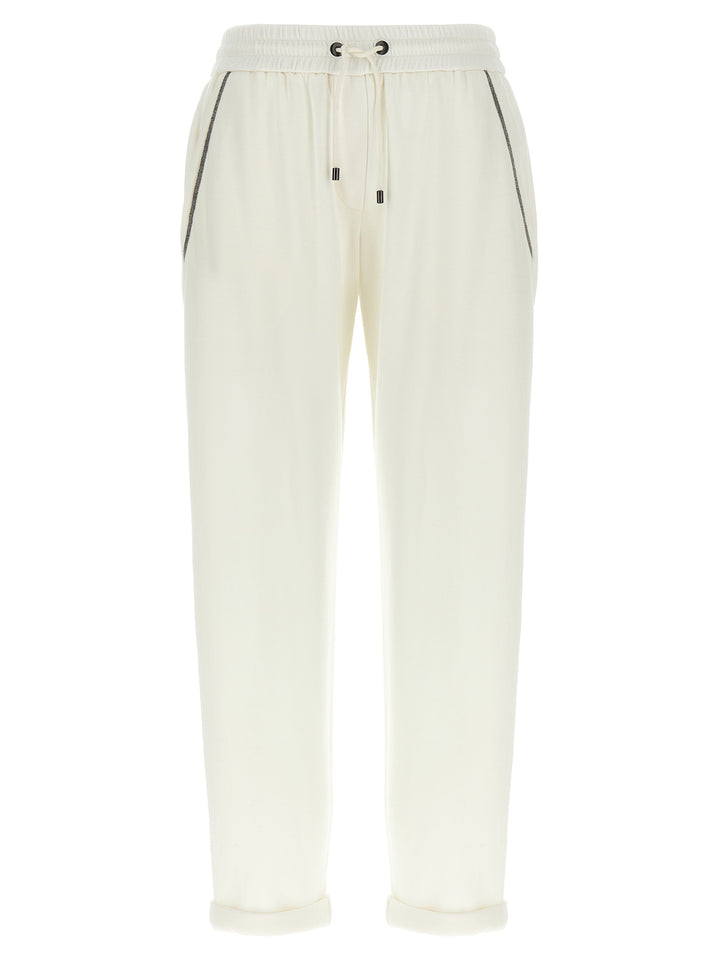 Monile Joggers Pantaloni Bianco