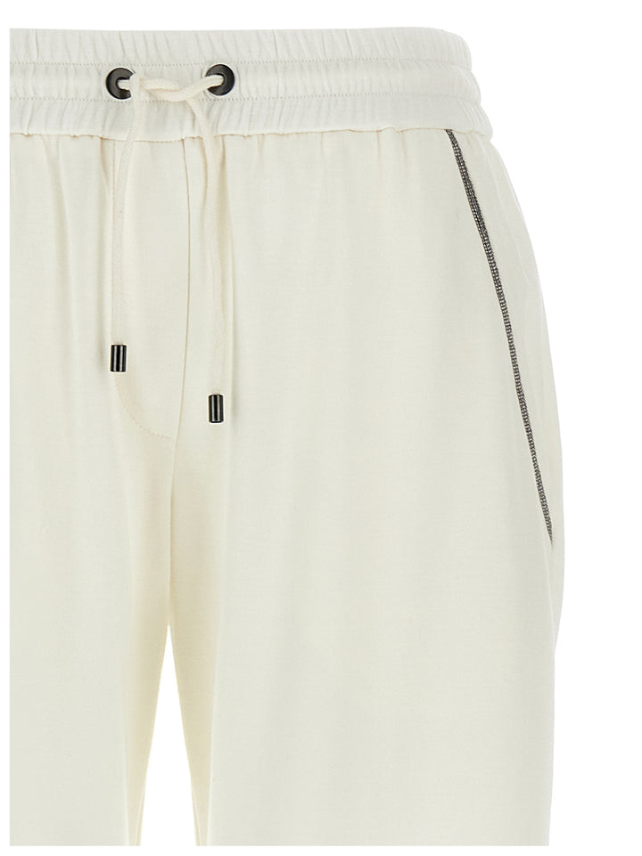 Monile Joggers Pantaloni Bianco