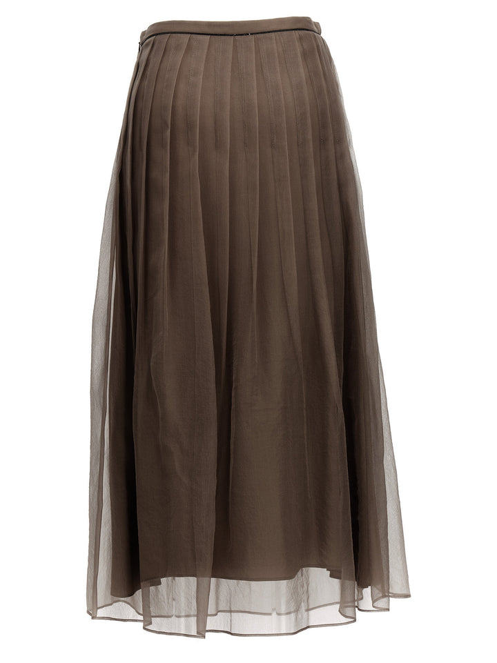 Tulle Skirt Gonne Marrone