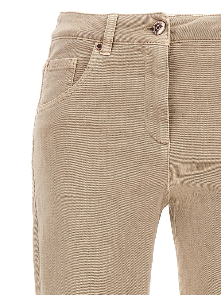 Garment-Dyed Jeans Beige