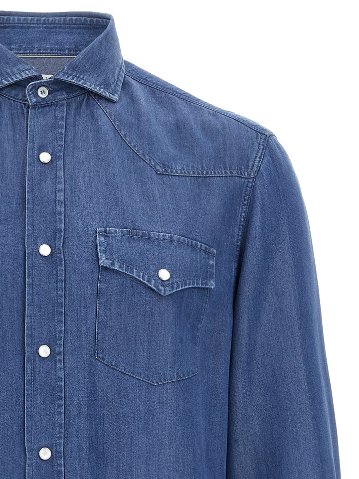 Denim Shirt Camicie Blu